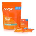 CARPE Sweat Absorbing Face Wipes (15 Wipes Each) Energizing & Refreshing Infused with Eucalyptus, Witch Hazel & Tea Tree Oil, Sweat minimizing, face cleansing, acne reducing cloths.
