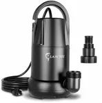 Lanchez Submersible Sump Pump 3/4 HP 4450 GPH, Utility Pump for Clean/Dirty Water Removal, Transfer Water Pump for Swimming Pool Garden Pond Basement, Drain Pump for Draining flooded house backup