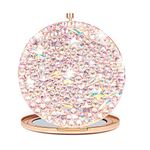 Compact Mirror With Rhinestones