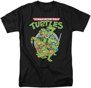 Popfunk Teenage Mutant Ninja Turtles TMNT Group Unisex Adult T-Shirt (X-Large, Black)