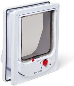 Cat Mate 4-Way-Locking Electromagnetic Cat Flap (254) - Exclusive Entry Collar Magnet Operated, for Small to Average-Sized Cats, for UPVC, Wood and Wall, White
