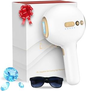 Lovsheme Sapphire Ice Cooling Hair Remove Device, Ice-cooling Device Hair Removal for Nearly Painless, Auto Flashing for Fast Full Body Hair Removal, White