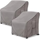 KylinLucky Waterproof Patio Furniture Covers 36"W x 37"D x 36"H 2Pack, Heavy Duty Lawn Chair Cover for Outdoor Cloudy Grey