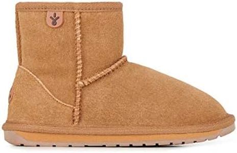 EMU Australia Wallaby Mini, Boots mixte enfant - Beige /Chestnut- 32 EU (13 UK)