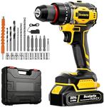 20V Cordless Brushless Drill Driver (3/8") - 24-Piece Compact Kit, 70Nm High Torque, 2.0Ah Li-Ion Battery for Home DIY & Apartment Repairs, Furniture Assembly