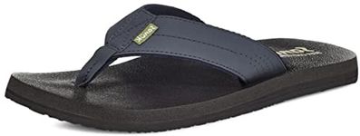 Sanuk Men's Beer Cozy Coaster Flip-Flop, Navy, 10 UK