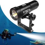 Nitescuba Scuba Diving Flashlights 4000 Lumen IP68 Waterproof Underwater Light for 100m/330ft CRI=90 Underwater Photography with Adjustable Handle