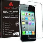 TECHGEAR GLASS Edition for iPhone 4s, iPhone 4 - Genuine Tempered Glass Screen Protector Guard Cover Compatible with Apple iPhone 4s, iPhone 4