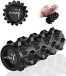 HCFGS Foam Rollers, Trigger Point Fitness Foam Roller Deep Tissue Muscle Massage Roller Yoga Pilates Roller for Relax Muscles, Balance Exercises, Physical Therapy, Pain Relief (Black 13 inch)