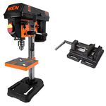 WEN 4208T 2.3-Amp 8-Inch 5-Speed Cast Iron Benchtop Drill Press + WEN DPA423 3 in. Drill Press Vise