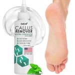 Callus Remover Gel, Extra Strength Foot Callus Remover, 8oz Salon Grade Home Pedicure Supplies for Rough, Dry, Cracked Skin, Heavy Duty Callus Remover for Feet, Cool Mint