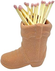 Cowboy Boot Match Holder - Match Holder with Striker - Bathroom Match Holder - Cowboy Boot Decor Cowgirl - Very Cute Addition for Interior Decor