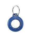 Belkin Waterproof Apple AirTag Secure Holder with Key Ring, Durable Scratch-Resistant AirTag Case, Protective AirTag Keychain Accessory for Keys, Pets, Luggage, Backpacks, and More - Blue