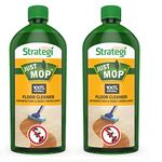 Herbal Strategi Just Mop Herbal Floor Cleaner Liquid 500Ml (Pack Of 2)| Natural Disinfectant & Insect Repellent| Skin Safe, Baby Safe & Pet-Friendly | 100% Herbal Actives |Non-Toxic