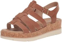 Dr. Scholl's Shoes Women's Only You Platform Sandal Wedge, Honey Brown Smooth, 11