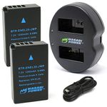 Wasabi Power Battery (2-Pack) and Dual Charger for Nikon EN-EL20, EN-EL20a