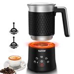 Milk Frother Electric 5 in 1 - Automatic Milk Frothers 350ml Large Capacity Split Milk Steamer Silent Operation Milk Heater and Warmer Hot & Cold Milk Foamer Dishwasher Safe for Latte Coffee Chocolate