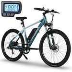 Phoenix Bikes 720Wh Battery, 350W Motor, 27.5" Electric Bike - Large 48V/15Ah (720Wh) Removable Battery (Max Range 115 Km), LCD Display, 32 Km/H Top Speed, 17" Aluminum Frame Mountain eBike