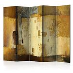 murando Decorative Room Divider Abstract Klimt 225x172 cm / 89"x68" Double-Sided Folding Screen 5 Panels Room Partition Non-Woven Canvas Print Opaque Photo Display f-A-0518-z-c