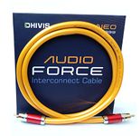 Dhivis RCA HiFi Cable-5Meters, for Subwoofer, Power Amplifier to AVR, RCA to RCA Cable, 99.999% Copper, Gold Plated Plugs (5M-RCA Hi-Fi)