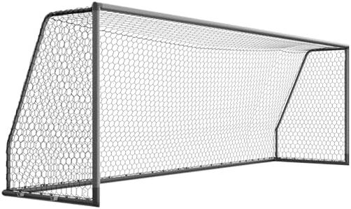 NAIZEA Soccer Goals - 24x8/21x7/18x7/12x6/16x7/10x6/8x6/6x4FT Soccer Goals for Backyard Training- Portable Metal Soccer Net for Youth & Adults - Heavy Duty Steel for Indoor Outdoor Games & Practice
