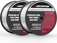 ARCCAPTAIN Stainless Steel Flux Cored Wire E308LFC-O .030-Diameter MIG Welding Wire Stainless Steel Wire with Low Splatter Compatible with Lincoln Miller Forney Harbor MIG Welder 4-Pound