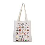 Friend Merchandise Friend Tv Show Inspired Gift Friend Canvas Tote Bag Friend Fans Gift (Shopping bag CA)