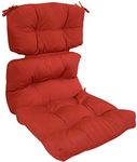Sunnydaze Tufted High Back Chair Cushion - 23 Inches Wide x 47 Inches Long - 300 D Olefin Fabric with Polyester Fill - Red