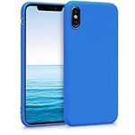 kwmobile Case Compatible with Apple iPhone X Case - Soft Slim Protective TPU Silicone Cover - Neon Blue