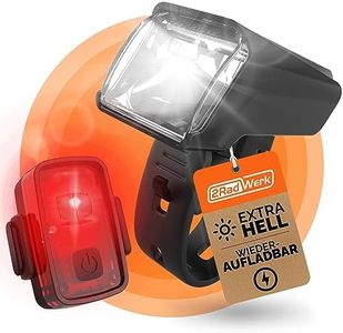 2RadWerk, ED, set di luci per bicicletta, approvate dalla StVZO, luce commutabile 15-35 Lux, luce per bicicletta
