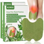 ACWOO Knee Pain Relief Patch, 48PCS Knee Patches Pain Relief Plaster With Natural Wormwood, Long Lasting Effect Warming Herbal Arthritis Pain Relieving Plaster for Relief Neck/Knee/Muscles Joints Pain