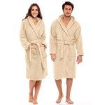 100% Cotton Terry Hooded Robe for Women Plush Terry Cloth Robes for Men Towel Robe Unisex Men & Women Spa Robe