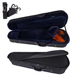 ADM 4/4 Full Size Basic Professional Triangular Shape Super Light Suspension Violin Hard Case