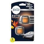 Febreze AUTO Air Freshener Vent Clip Evening Woods Scent, 2.2 mL Car Vent Clip, Pack of 2