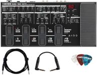 Boss ME-90 Guitar Multiple Effects Bundle with 10ft Instrument Cable, 6 Inches Patch Cable, and Picks