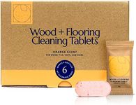 CLEANOMIC Wood and Flooring Cleaning Tablets (6 Pack) - All-Purpose Multi-Surface Household Cleaner Tablets (Orange Scent)