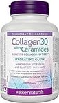 Webber Naturals Collagen30 with Ceramides, Bioactive Collagen Peptides, 120 Tablets, Hydrating Glow, Helps Improve Skin Hydration, Elasticity & Smoothness