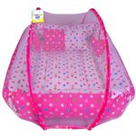 Toddylon Baby Bed Bedding Set for New Born Baby | Bed Mattress | Mosquito Net | Neck Pillow | Sleeping Nest | Cotton | Travel Bed | Essentials | Toddlers | Infants | Baby Boy Girl (0-12 Months) Pink