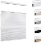 Youngoo Cordless Top Down Bottom Up Cellular Shades, Blackout Blinds for Indoor Windows，Honeycomb Blinds, Room Darkening Shades for Windows, Light Control,19" W*72" H,White