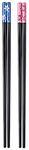 RIANZ Reusable Fiber Glass Chopsticks Dishwasher Safe Japanese Style Lightweight Non-Slip Chop Sticks - Black (2 Pair)