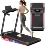 Treadmill with Incline 3-in-1 Portable Treadmills for Home Small, Incline Walking Pad Treadmill with Handle Bar, Walking Pad Foldable with 3.0HP Quiet Brushless, LED Dispay, 300LBS Capacity