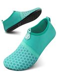 SEEKWAY Water Shoes Women Men Quick-Dry Beach Aqua Socks Barefoot Non Slip Swim Pool Outdoor Surf River Lake Yoga SK001 Pale Green Size 6.5-7.5 W/5.5-6.5 M