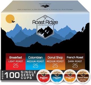 Roast Ridge Single Serve Coffee Pods Compatible with Keurig K-Cup Coffee Brewers, 100 Ct.