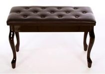 Chase B-102 Duet Piano Stool Bench Dark Rosewood Curved Legs