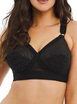 Playtex Women's Cross Your Heart Non-wire Bra Bra, Black, 38C