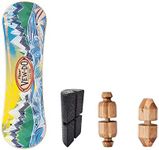 VEW-DO Grow with The Flow Bundle Including Maplewood Balance Board, Flow Roller, Zippy Roller, and Foam Teeter - Fitness, Balance, Core Workout (Beginner to Intermediate Training)
