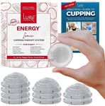 Ionic Energy Cupping Therapy Sets - Strong Suction to Lift and Stretch Fascia, Relieve Tension, Trigger Points, Muscles, Joints, Foot Pain and Plantar Fasciitis