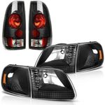 DWVO Head light and Tail Light Assembly Compatible with 1997-2003 Ford F-150,2004 Ford F150 Heritage,97-03 Ford F150, Fits Styleside Models ONLY, Not Compatible F150 4=Door/SuperCrew Model