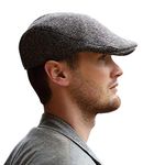 Donegal Touring Cap Tweed Hat (XX-Large, Gray Salt & Pepper)