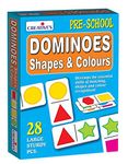 Creative Educational Aids P. Ltd. - Cre0651 Dominoes - Shapes And Colours Card Game (Multi-Color, 28 Pieces), 3 Years and Above